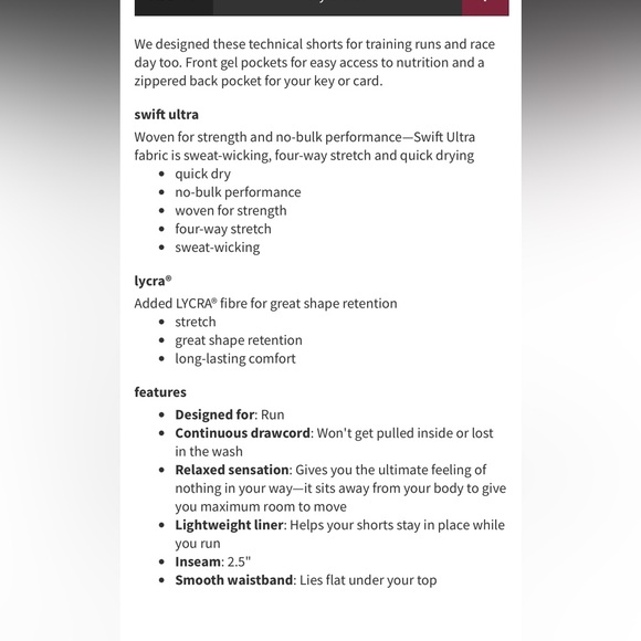 Lululemon Speed Short *4-way Stretch size 6 - Picture 9 of 9